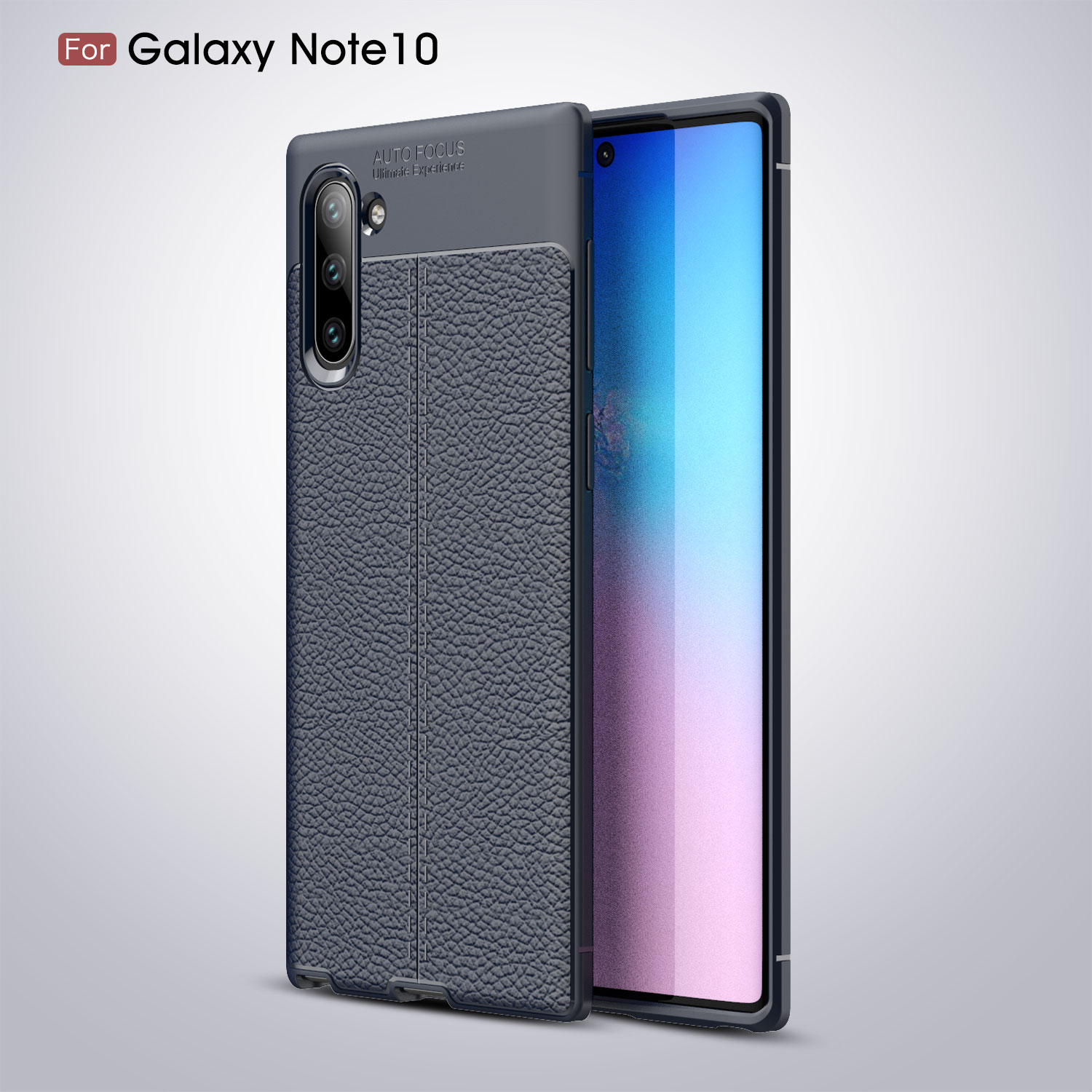 Case Litchi Texture TPU Pour Samsung Galaxy Note 10 / Note 10 5G - le Noir