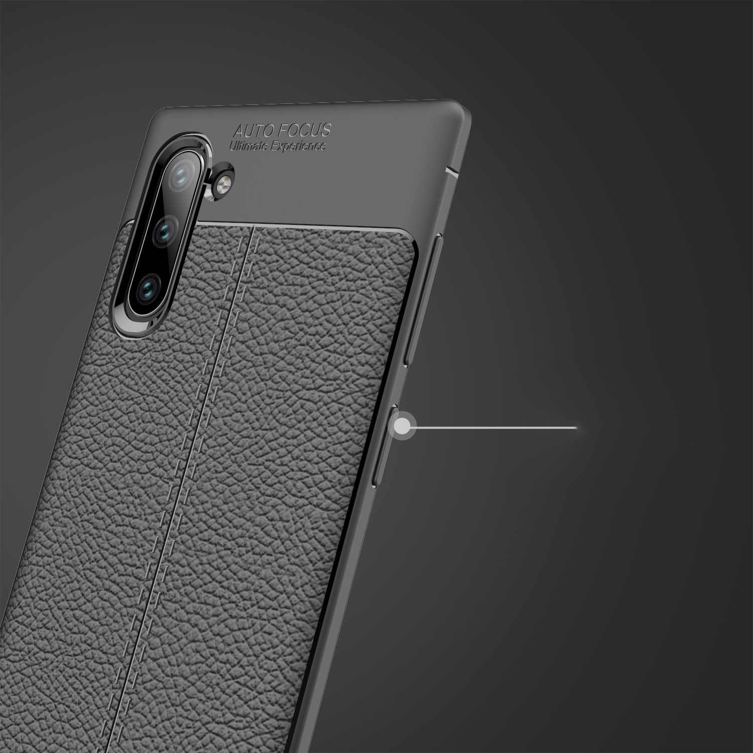 Case Litchi Texture TPU Pour Samsung Galaxy Note 10 / Note 10 5G - le Noir