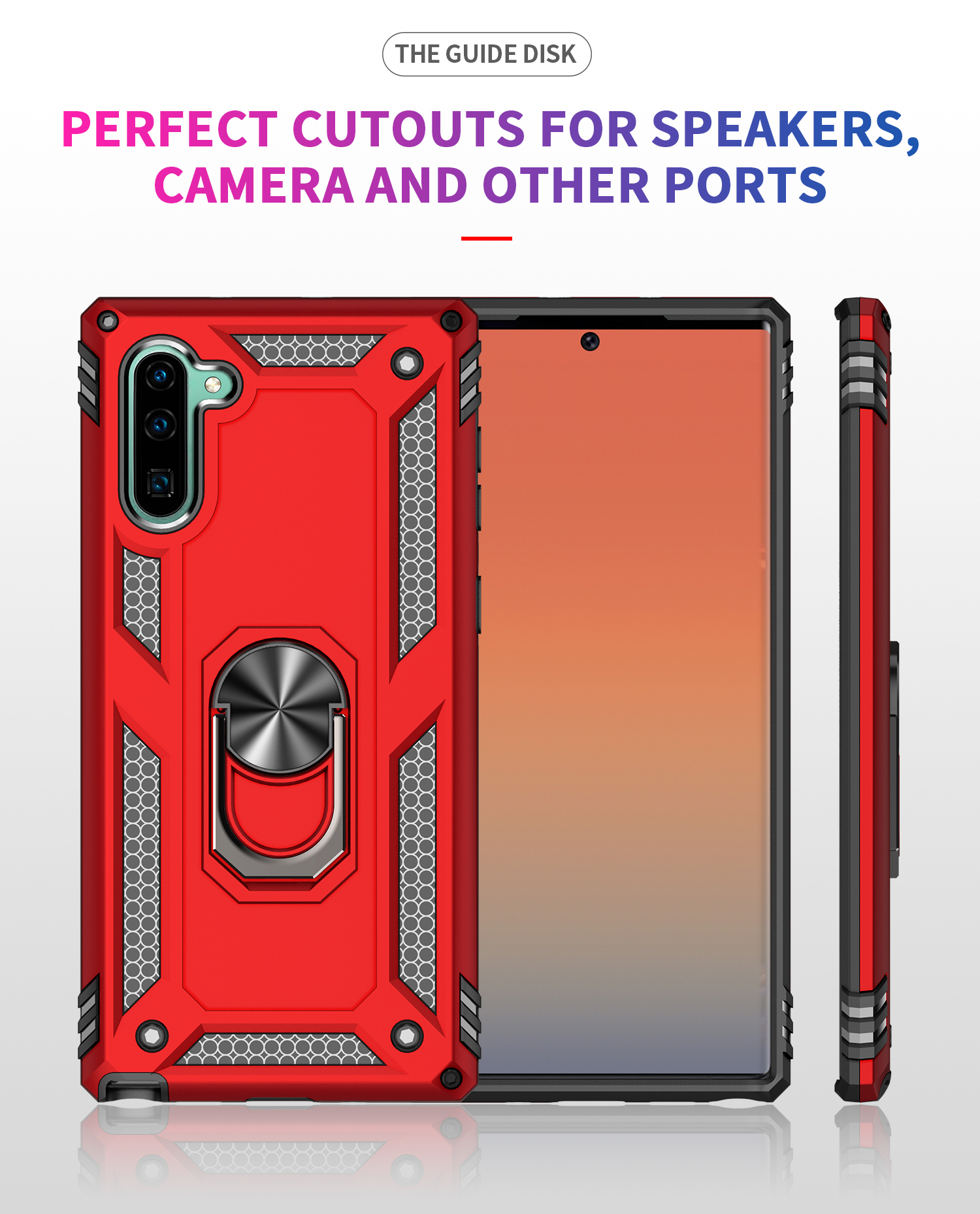 Гибридный пк TPU TPU -стенд Armor Phone Case Для Samsung Galaxy Note 10 / Примечание 10 5G - Черный