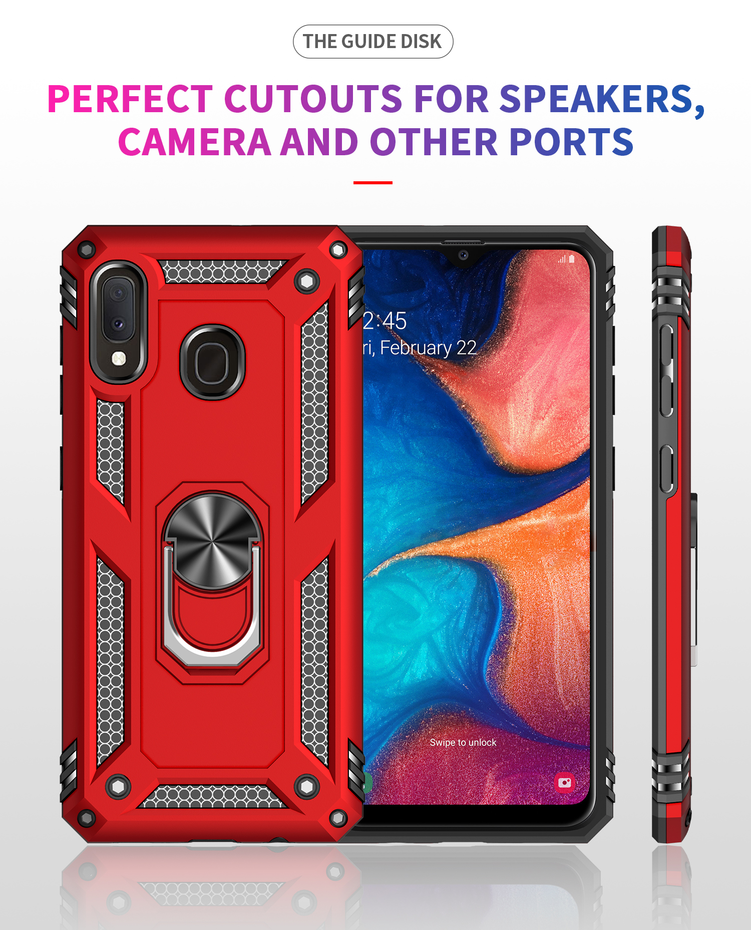 PC Híbrido PC TPU Kickstand Armour Case Shell Para Samsung Galaxy A20e - Prata