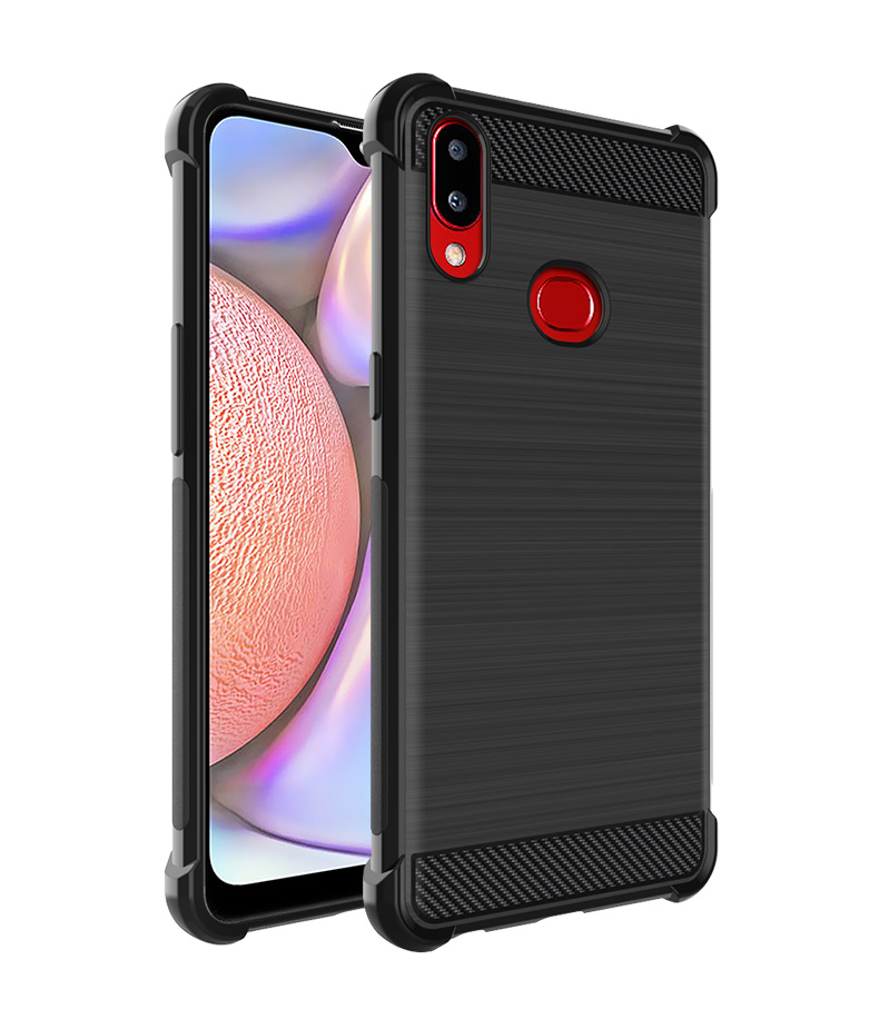 IMAK Vega Airbag Case de Fibra de Carbono TPU Phone Phone Shell Para Samsung Galaxy A10s