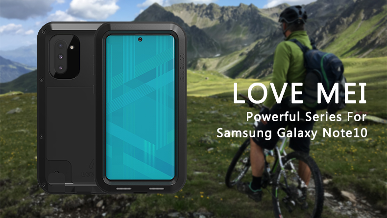 LIEBER MEI Staubdicht Stoßfest Spritzwassergeschützten Gehäuse Mit Gehärtetem Glas Für Samsung Galaxy Note 10 / Anmerkung 10 5G - Schwarz-1