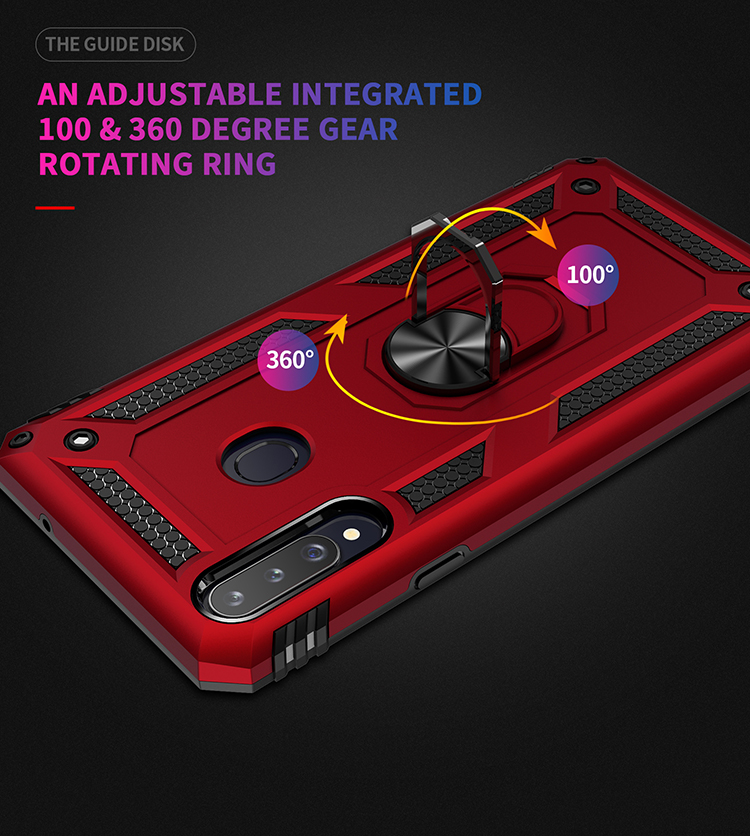 PC+TPU -kickstand -design -mobiltelefonabdeckung Für Samsung Galaxy A20s - Rot