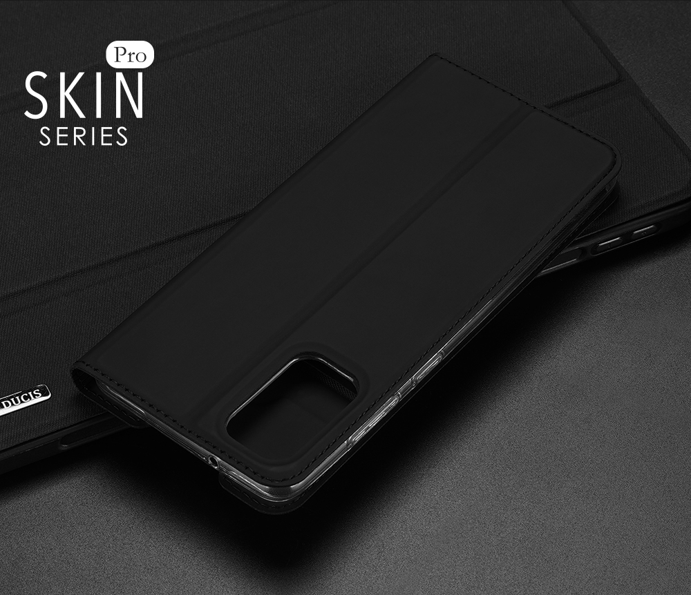 DUX DUCIS Skin Pro Series Secherder Carder PU Leather Flip Flio Cover Shockproof TPU Intérieur Cas Pour Samsung Galaxy S20 4g / S20 5G - le Noir