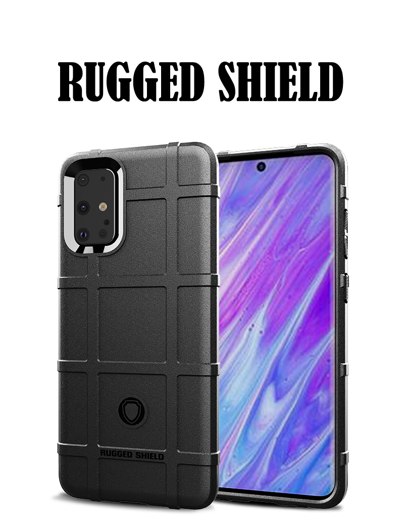 Shield Shield Schield Square Skin TPU Shell Para Samsung Galaxy S20 Plus - Negro