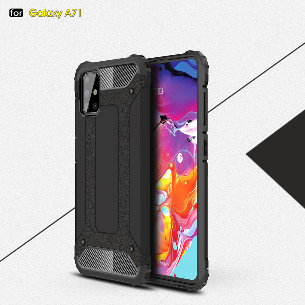 Для Samsung Galaxy A71 Antip-scratch Shock-resect Series Series Hard PC + Soft TPU Защитный Чехол - Розовое Золото