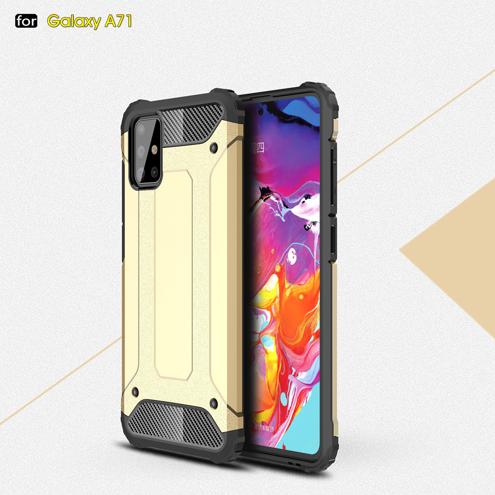 Für Samsung Galaxy A71 Anti-scratch-schock-proof-serie Hard PC + Soft TPU Schutzabdeckung Hülle - Roségold