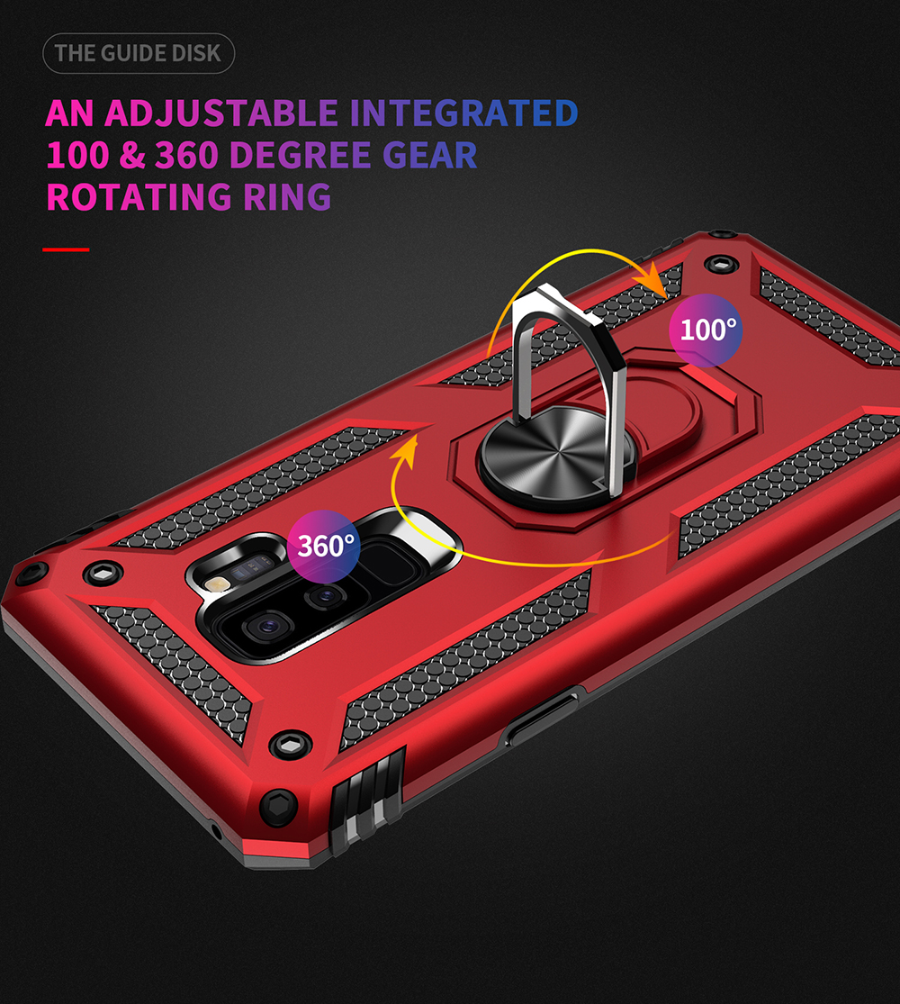 Rüstung PC+TPU Hybridschale Mit Kickstand Für Samsung Galaxy S9 Plus/S9+ - Rot