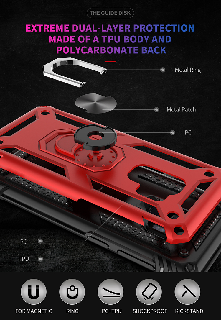 360 ° Rotation de Rotatif Kickstand Armor pc + Tpu Hybrid Phone Case Pour Samsung Galaxy S9 - le Noir