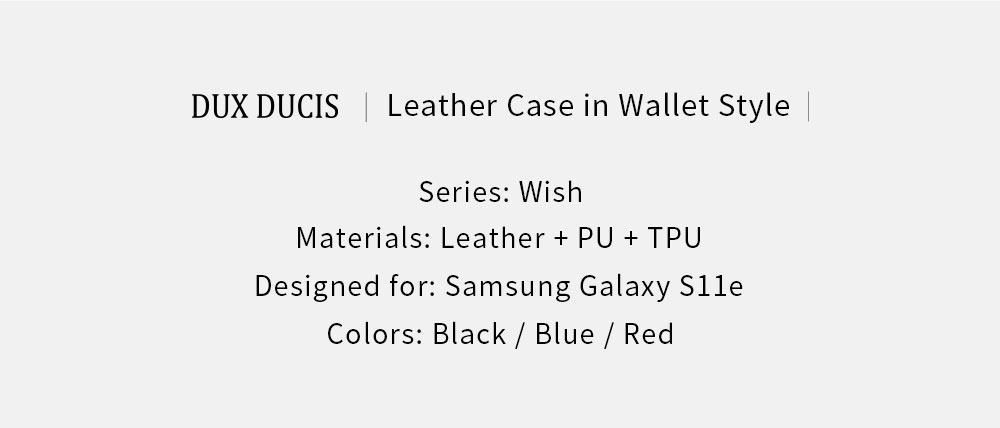 Dux Ducis Wish Series Magnetic Absorption Genauer Leder Brieftasche Allround-schutzhülle Für Samsung Galaxy S20 4G/S20 5G - Schwarz