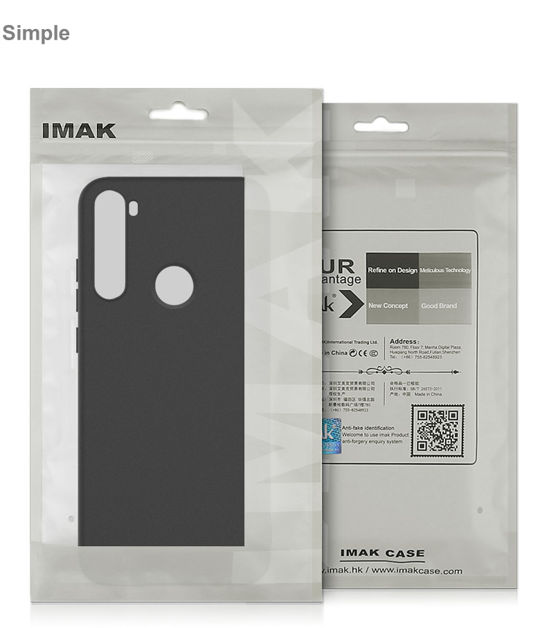 IMAK UC-1 Série Grosting TPU Case Pour Samsung Galaxy A40 - le Noir