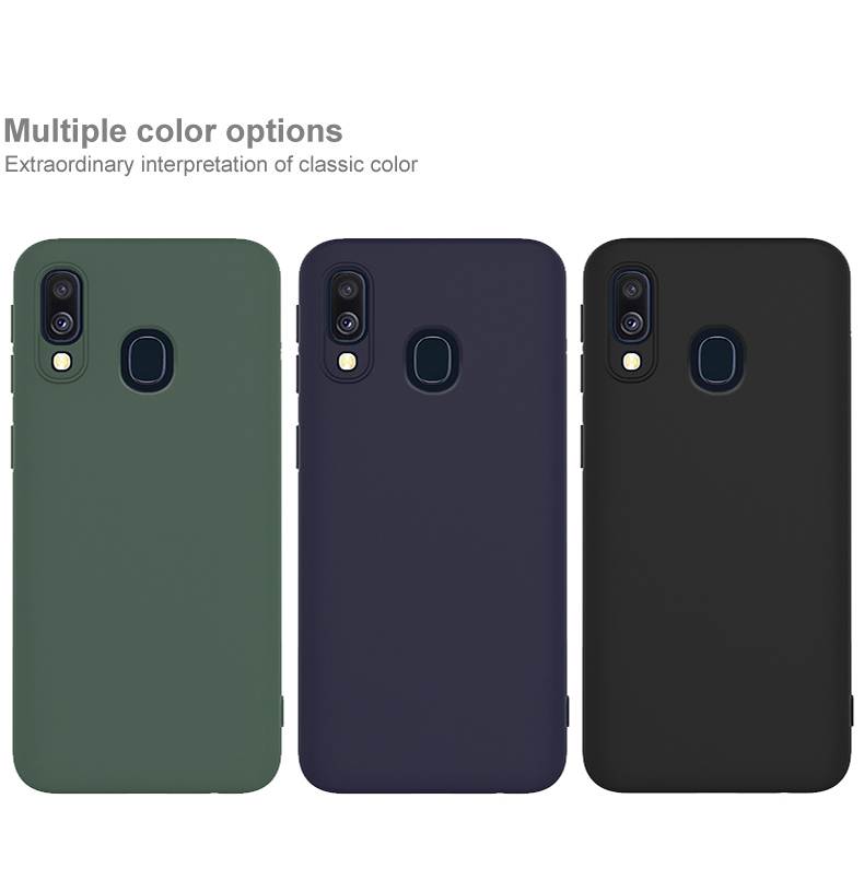 IMAK UC-1 Série Grosting TPU Case Pour Samsung Galaxy A40 - le Noir