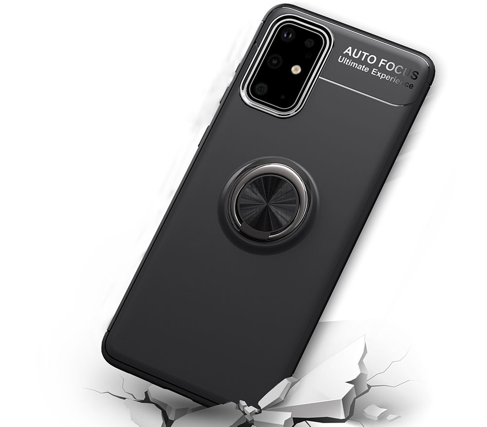 Case Arrière Lenuo TPU [feuille de Métaux Magnétiques Intégrée] Pour Samsung Galaxy S20 4g / S20 5G - Tout Noir