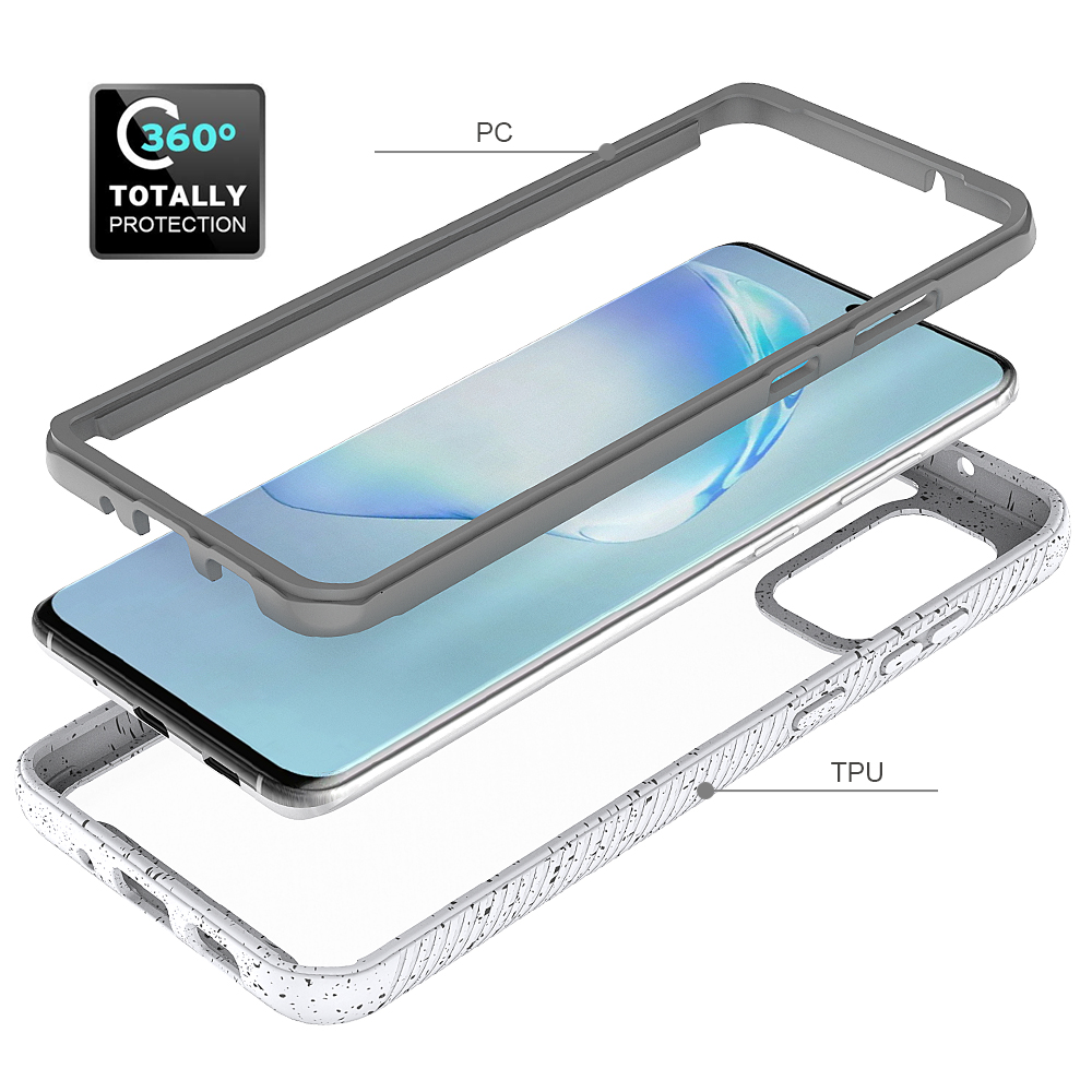 Plastica Stellata Shock Shock+tpu+copertura Ibrida Acrilica Per Samsung Galaxy S20 Plus/S20 Plus 5G - Bianca