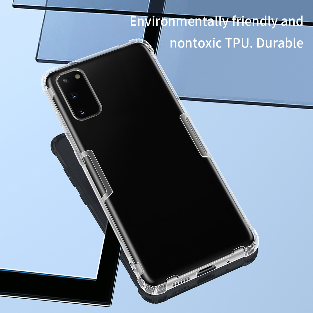 NILLKIN Nature TPU Clear Back Couverture Cas Téléphone Pour Samsung Galaxy S20 4g / S20 5G - Gris