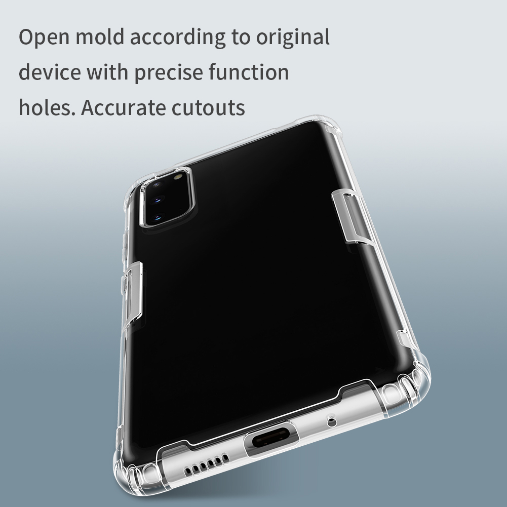 NILLKIN Nature TPU Clear Back Couverture Cas Téléphone Pour Samsung Galaxy S20 4g / S20 5G - Gris