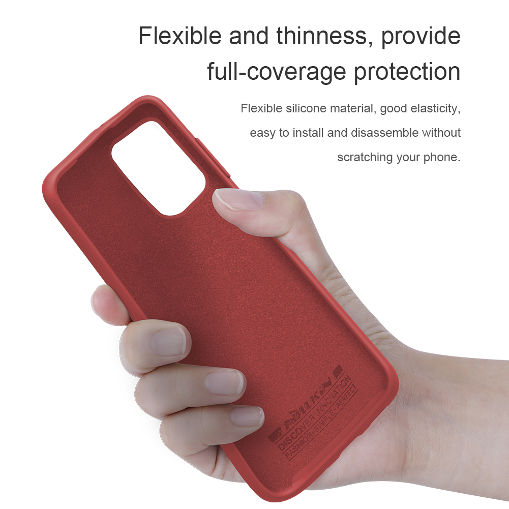 Custodia in Silicone Liquido Nillkin Flex Series Pure Per Samsung Galaxy S20 Plus / S20 Più 5G - Rosso