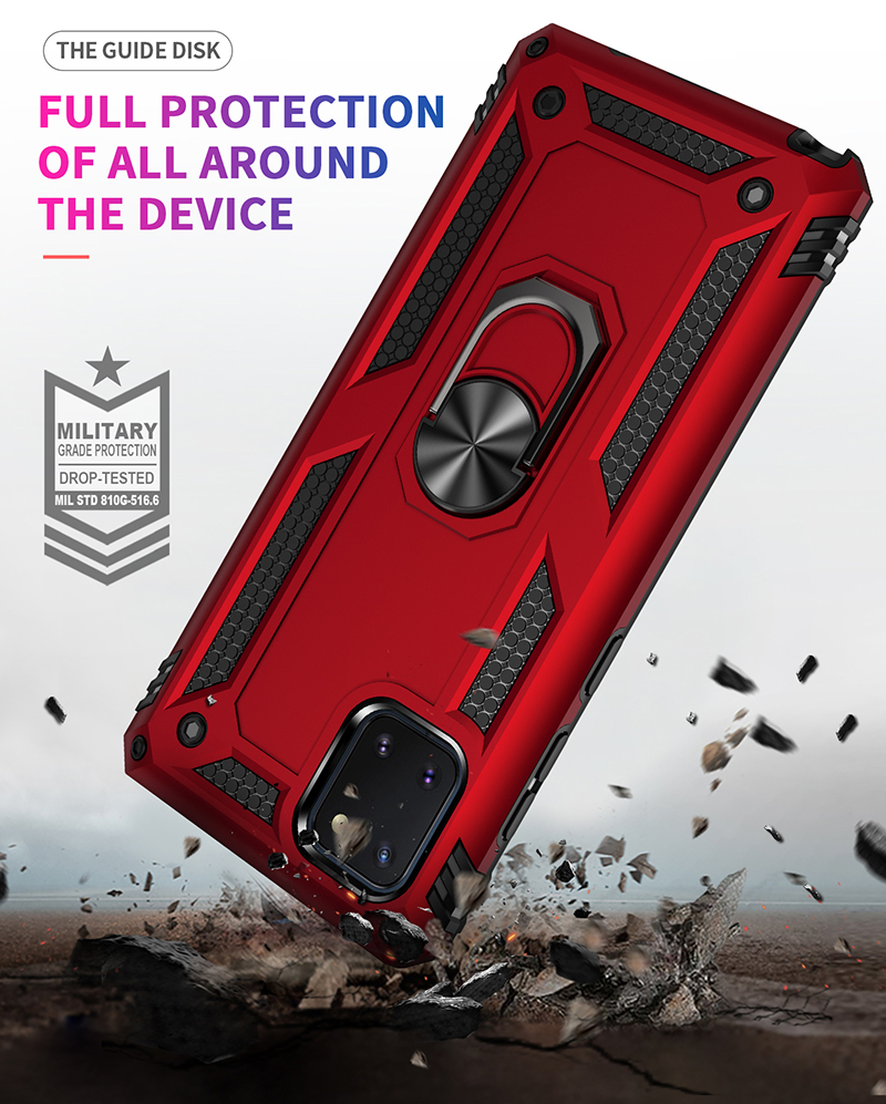 пк TPU Combo Combostand Armor Cover Для Samsung Galaxy A81/Note 10 Lite/m60s - Черный