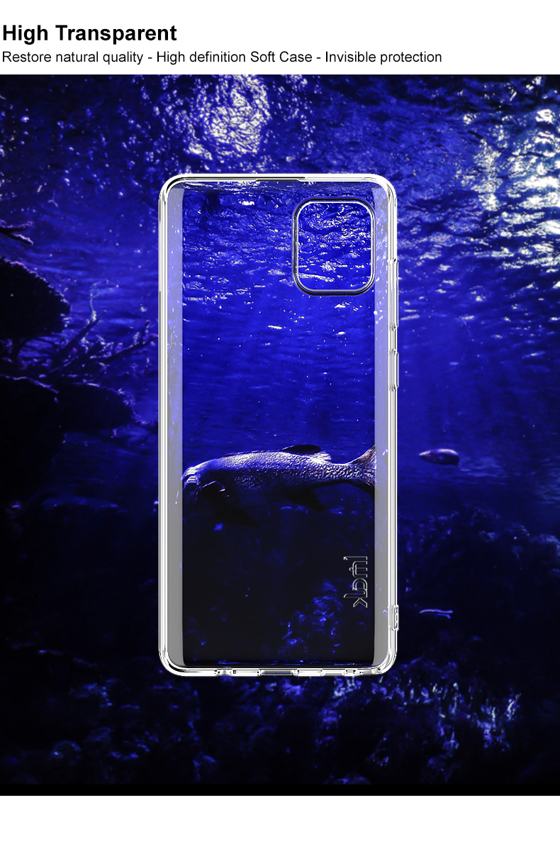 IMAK Soft Case UX-5 Série TPU Clear TPU Capa Para Samsung Galaxy A81/Note 10 Lite/m60s