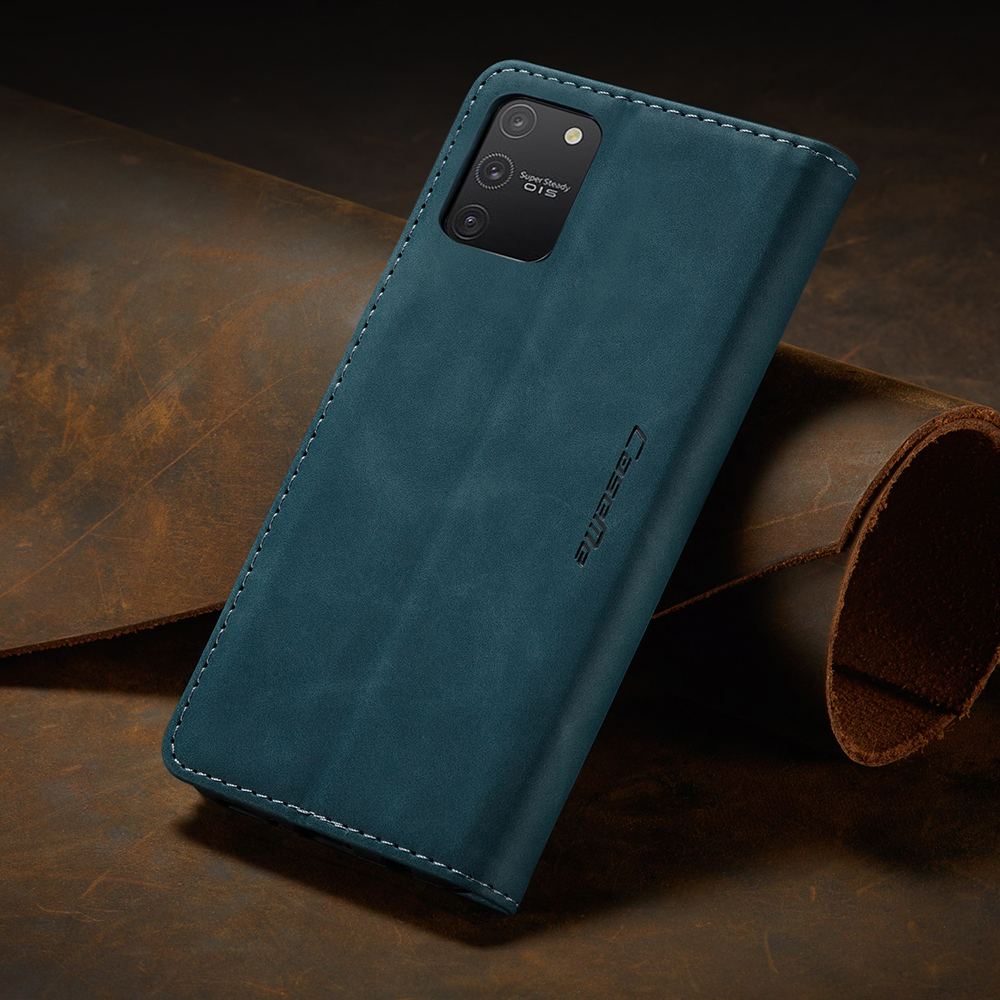 Case di Cuoio Flip Wallet Della Serie Caseme 013 Per Samsung Galaxy A91/S10 Lite - Nero