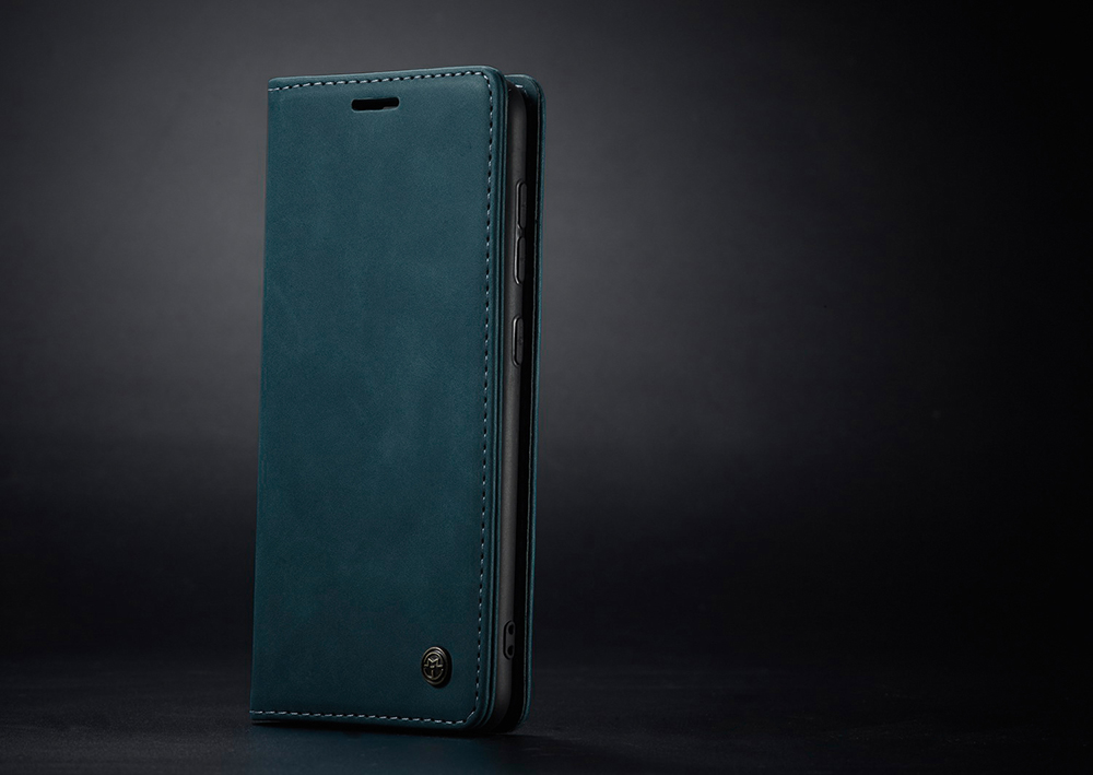 Case di Cuoio Flip Wallet Della Serie Caseme 013 Per Samsung Galaxy A91/S10 Lite - Nero