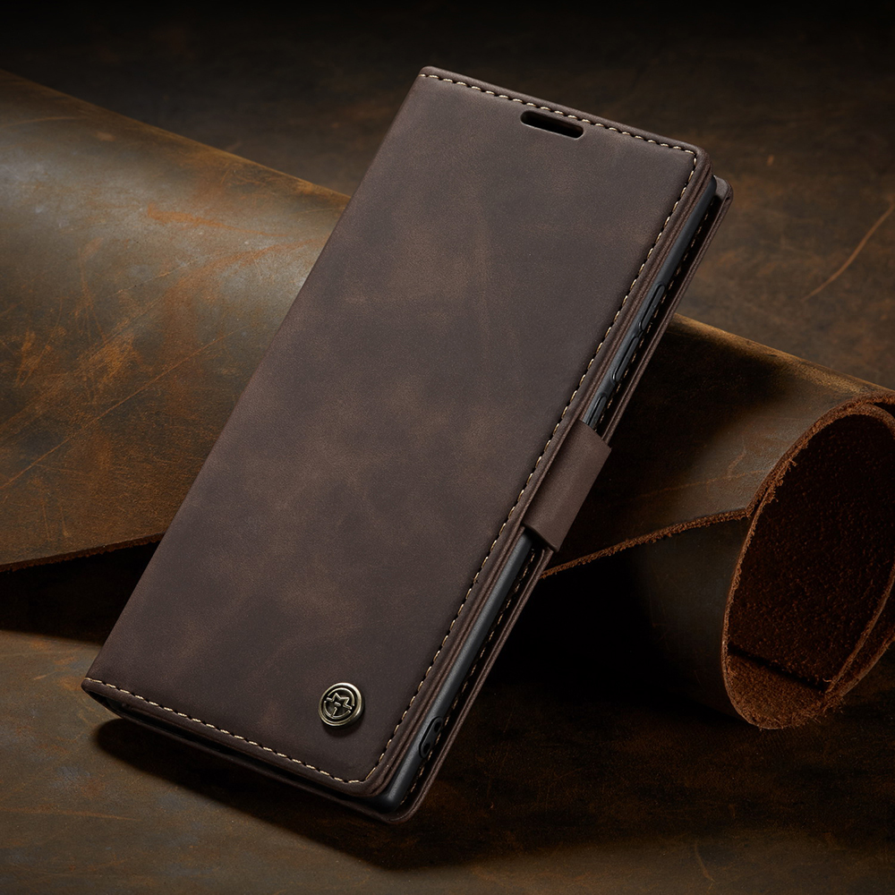 Série Caseme 013 Série Auto-absorbed Leather Flip Cover Pour Samsung Galaxy A81 / Note 10 Lite - le Noir