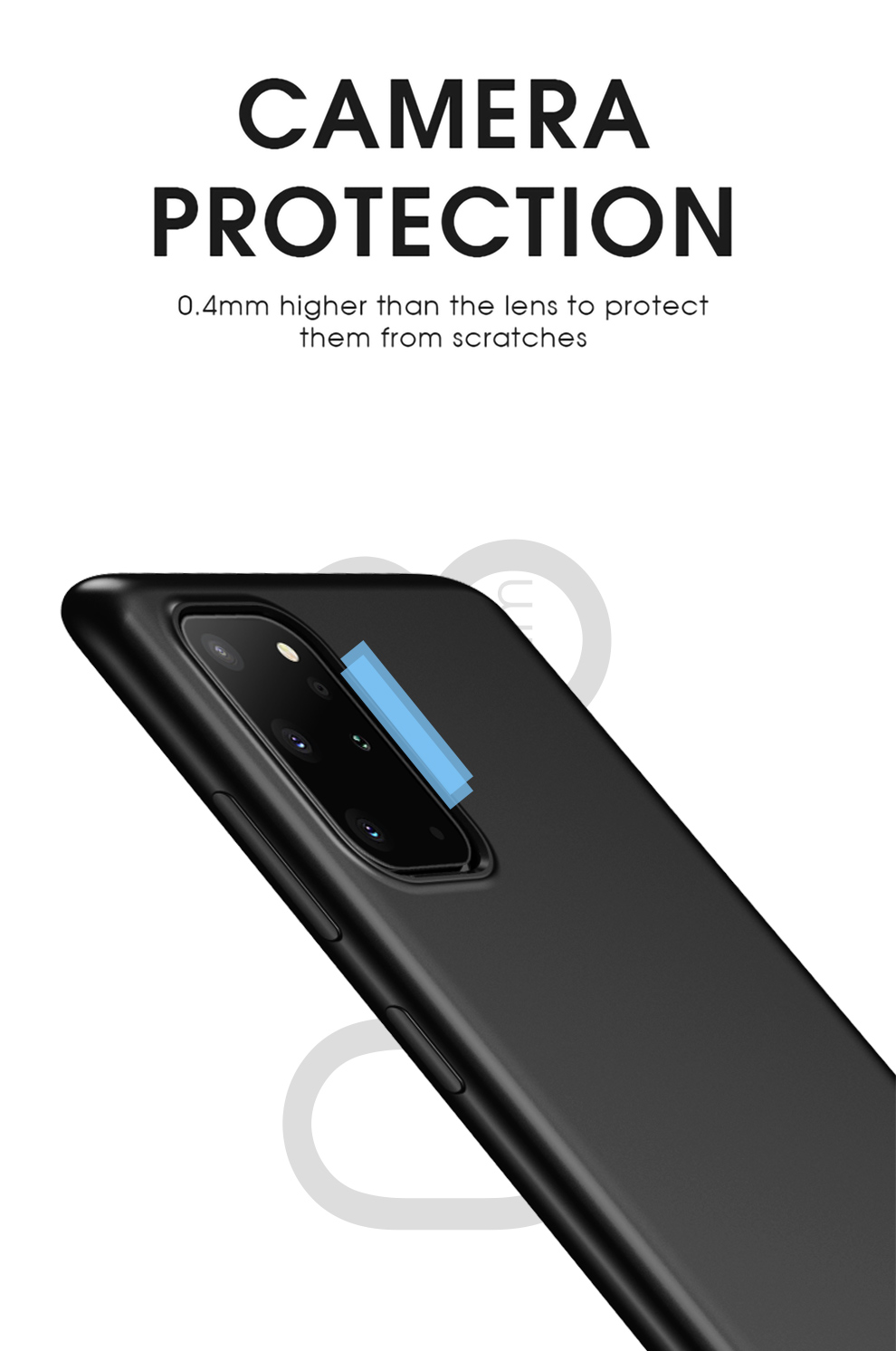 X-le Nível Guardian Series TPU TPU Top Capa Para Samsung Galaxy S20 Plus / S20 Mais 5G - Preto