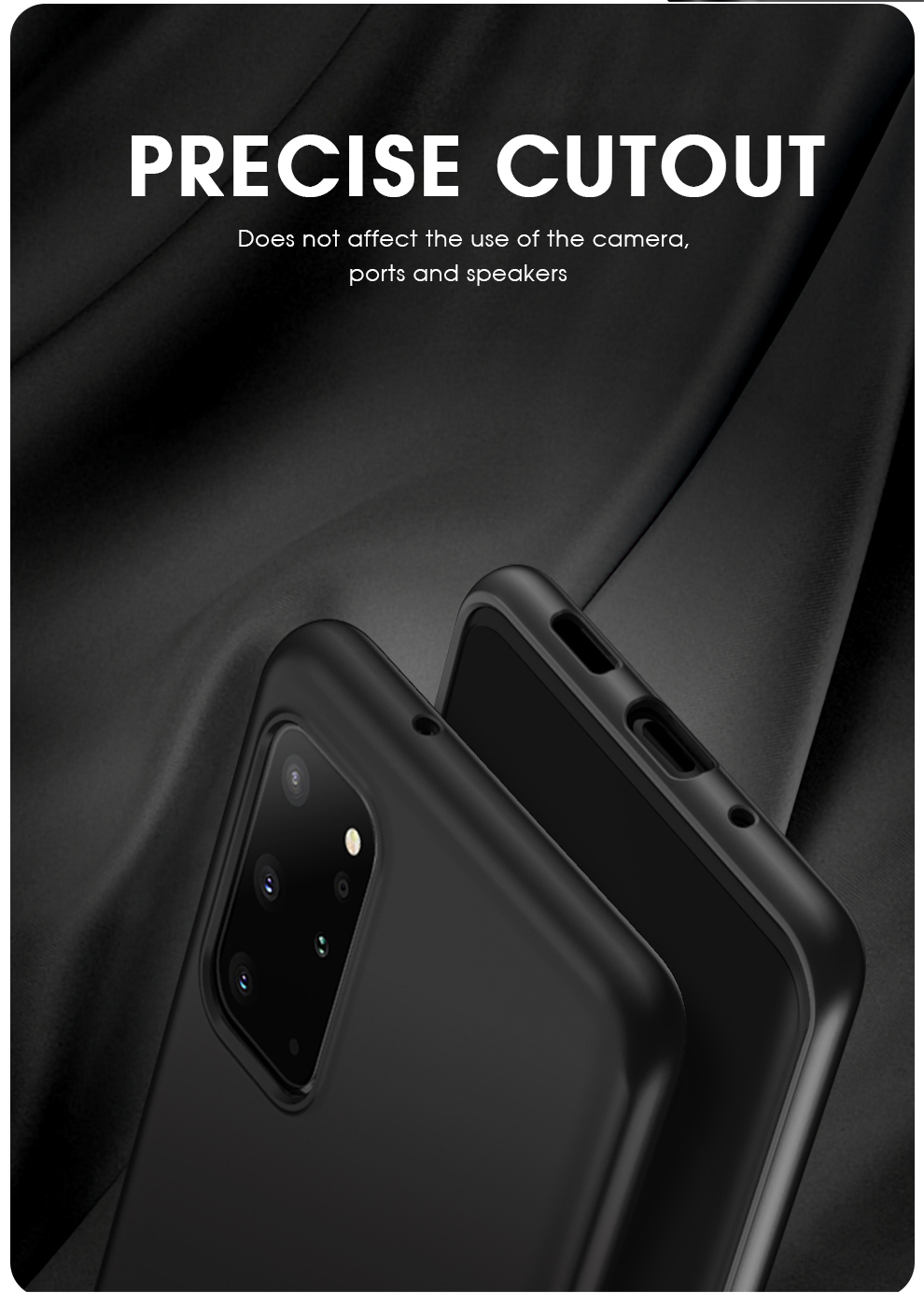 Coperchio Del Telefono Matte TPU Series Matte TPU Per Samsung Galaxy S20 Plus / S20 Più 5G - Nero