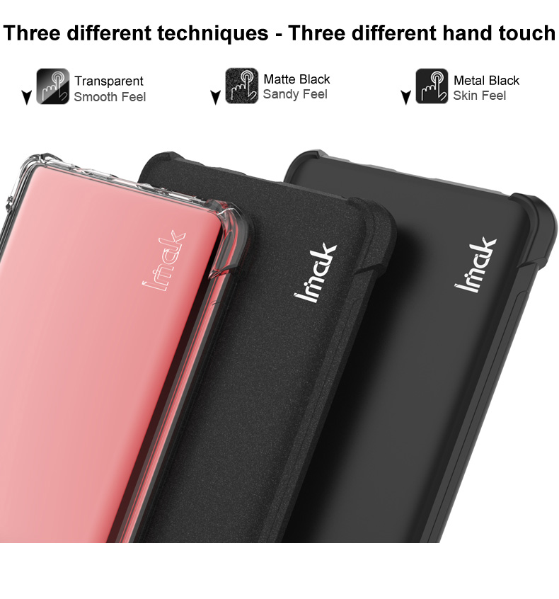 Imak Anti-drop Soft TPU Cay Cople с Экраном Защитной Пленки Для Samsung Galaxy A71 - Металлический Черный