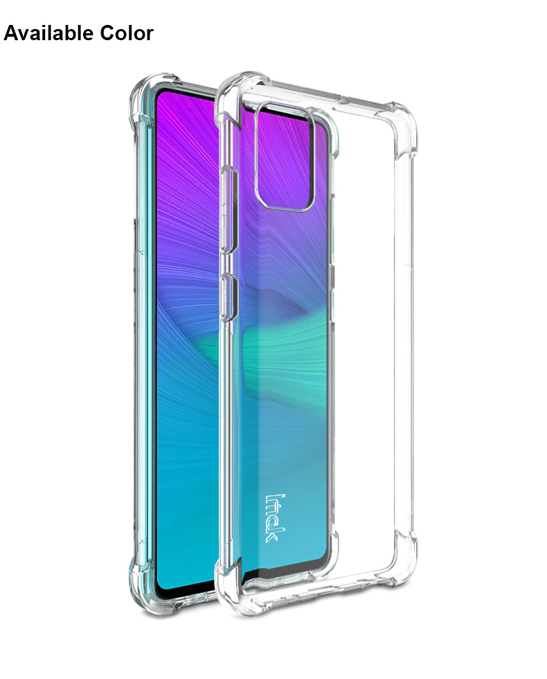 Cubierta de Teléfono TPU Soft Tpu de IMAK Con Película Protectora de Pantalla Para Samsung Galaxy A71 - Metal Negro