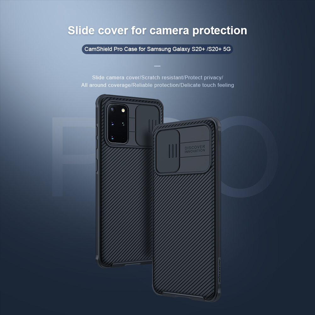 Cubierta De Camshield De Nillkin Para Samsung Galaxy S20 Plus / S20 Plus 5G Funda Telefónica De La Cámara De Diapositivas