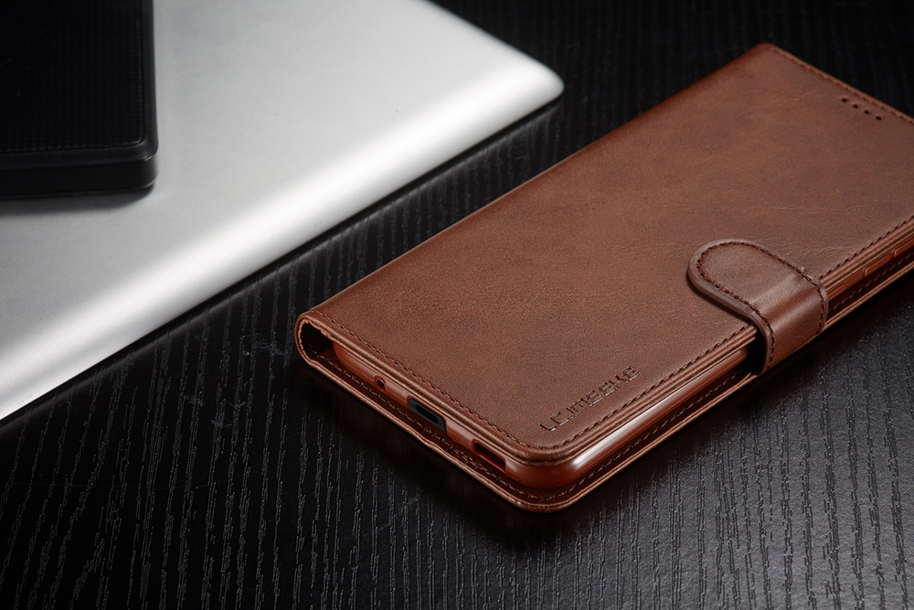 Lc. Imeeke Wallet Leather Stand Case Para Samsung Galaxy A11 (versión de la Ue)/m11 - Café