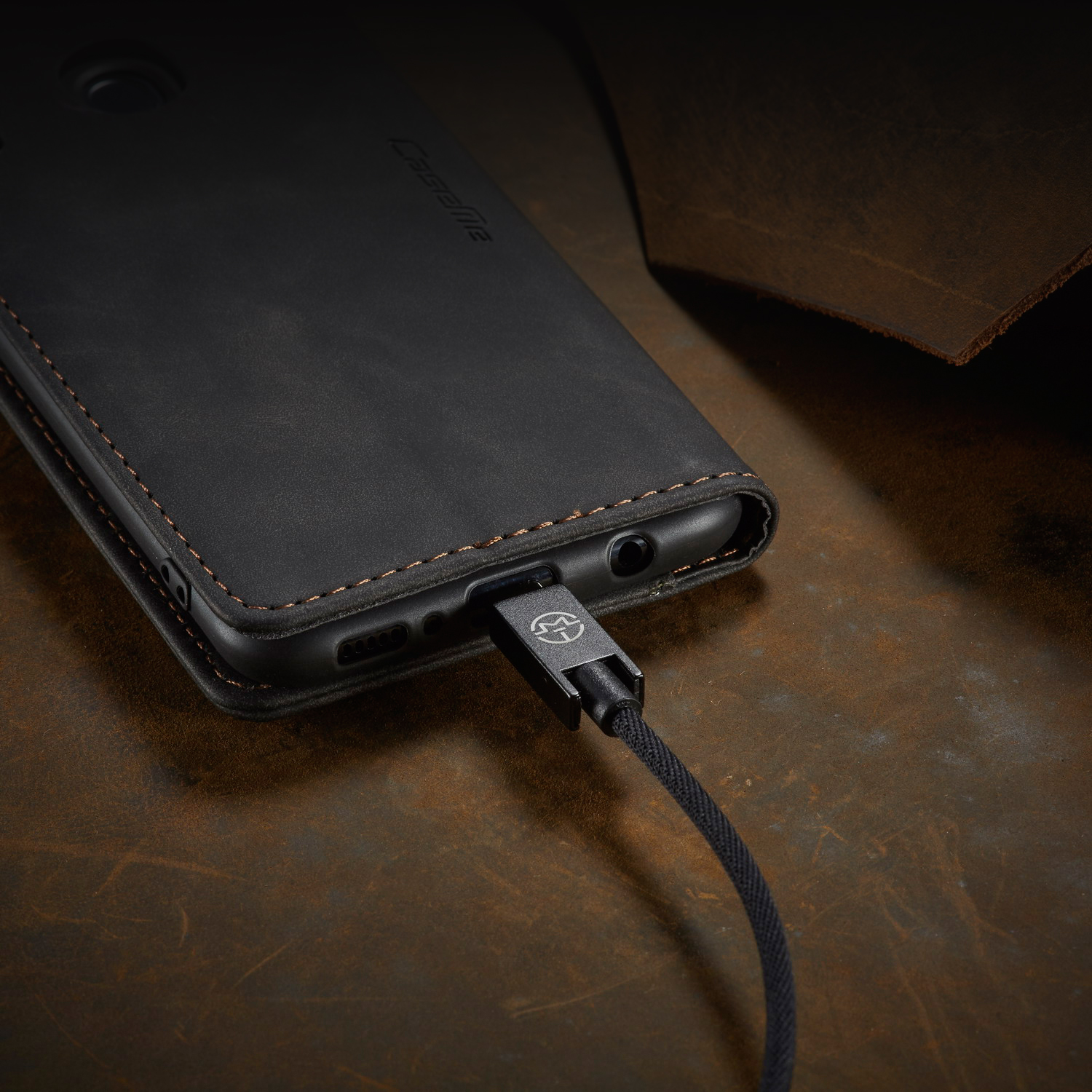 CASEME 013 Series Auto-absorbed Leather with Wallet Shell for Samsung Galaxy M30s/M21 - Black-25
