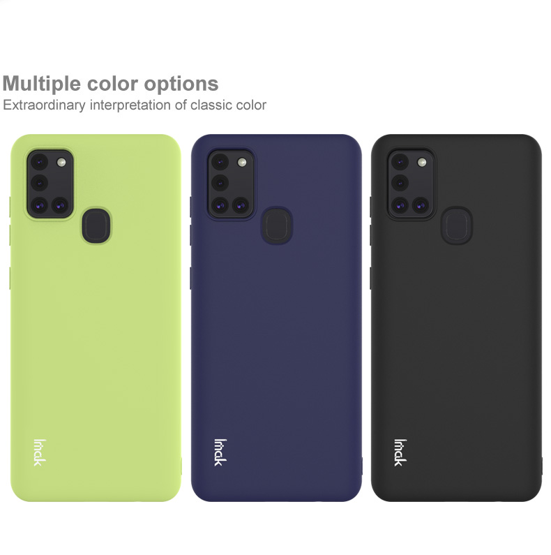 Serie IMAK UC-1 Matte Matte TPU Soft Mobile Telephip Para Samsung Galaxy A21s - Negro