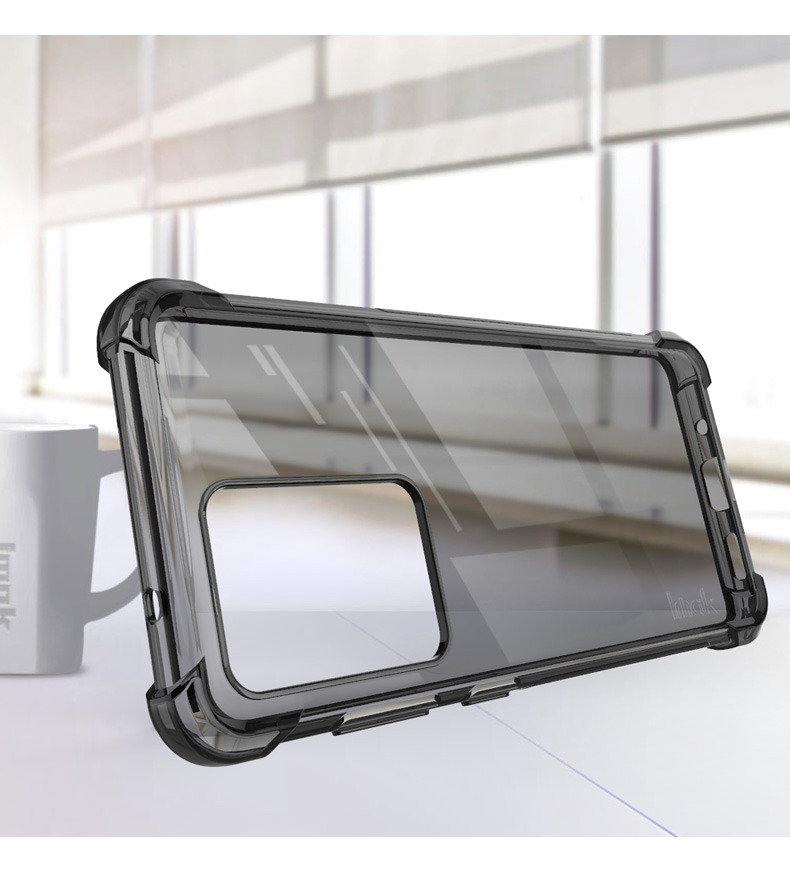 IMAK Anti-drop TPU Soft Phone Case + Bildschirmschutzfilm Für Samsung Galaxy S20 Ultra 5g - Transparent