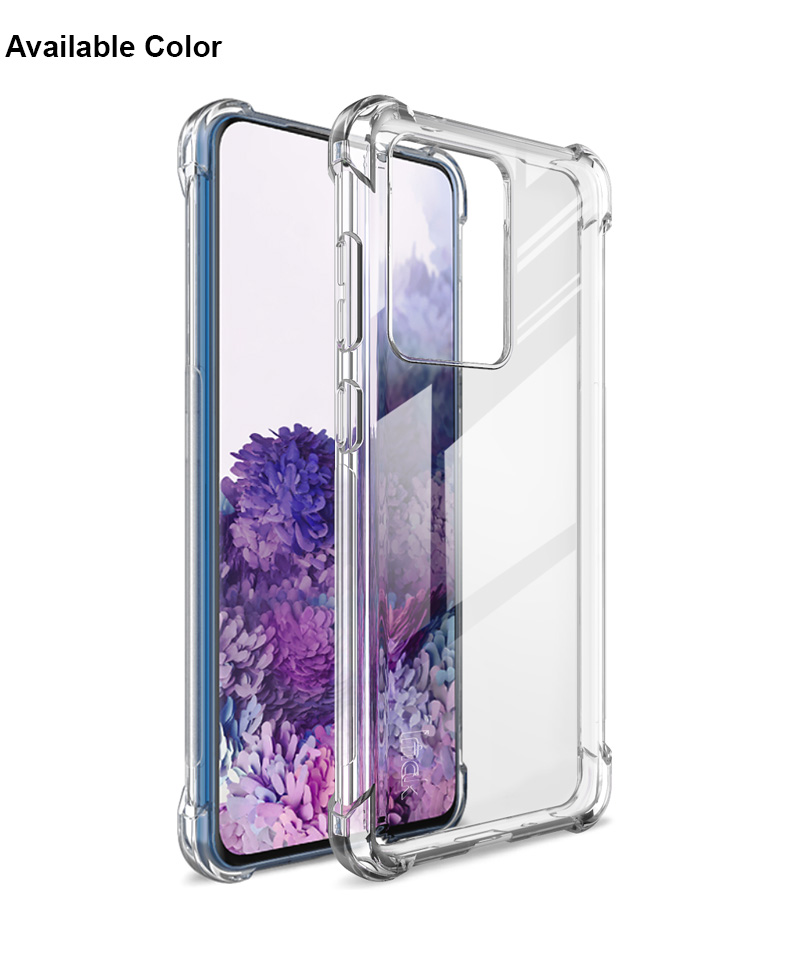 Case de Teléfono Suave TPU TPU IMAK + Película Protector de Pantalla Para Samsung Galaxy S20 Ultra 5G - Transparente