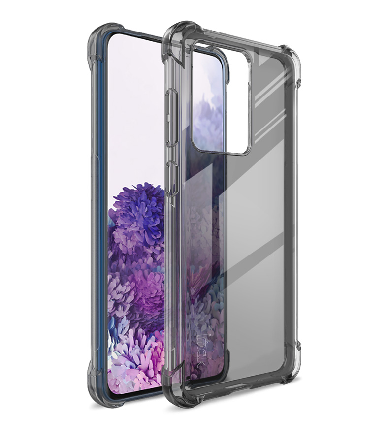 Case de Teléfono Suave TPU TPU IMAK + Película Protector de Pantalla Para Samsung Galaxy S20 Ultra 5G - Transparente