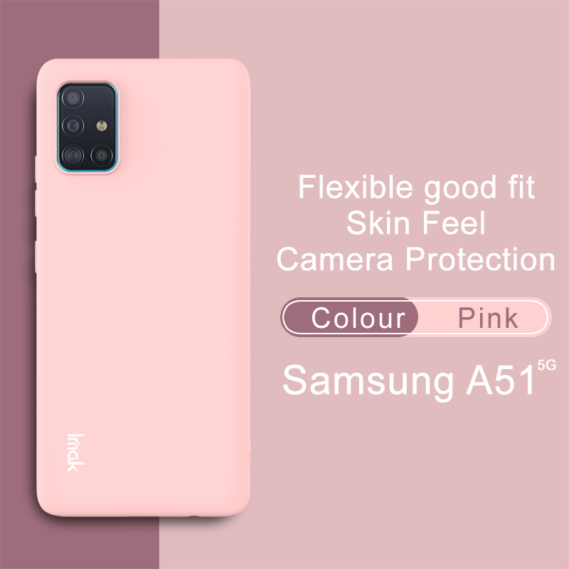 IMAK UC-2 Entreprise Color Couverture du Téléphone Soupe Pour Samsung Galaxy A51 5G SM-A516 - Rose