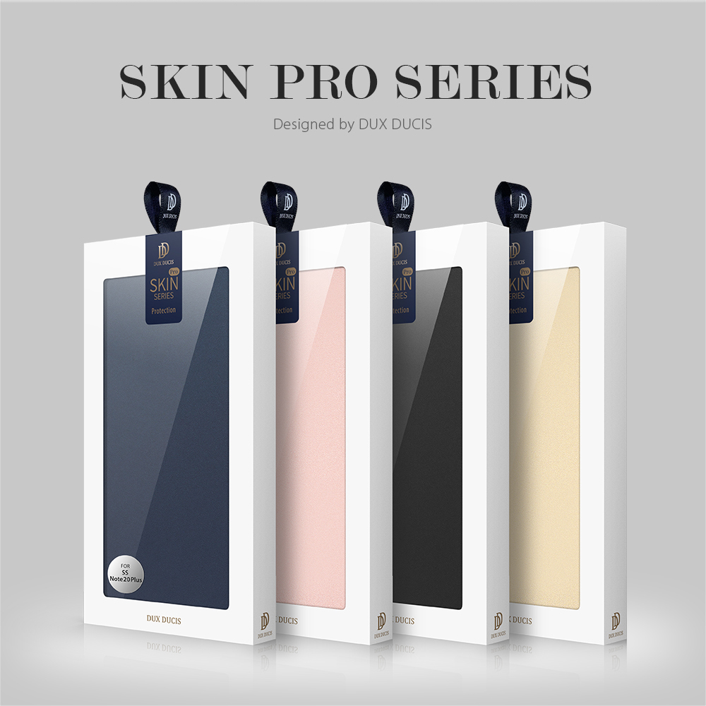 Dux Ducis Skin Pro Series Деликатный Кожаный Корпус с Картами и Подставкой Для Samsung Galaxy Note20 Ultra / Примечание20 Ultra 5G - Черный