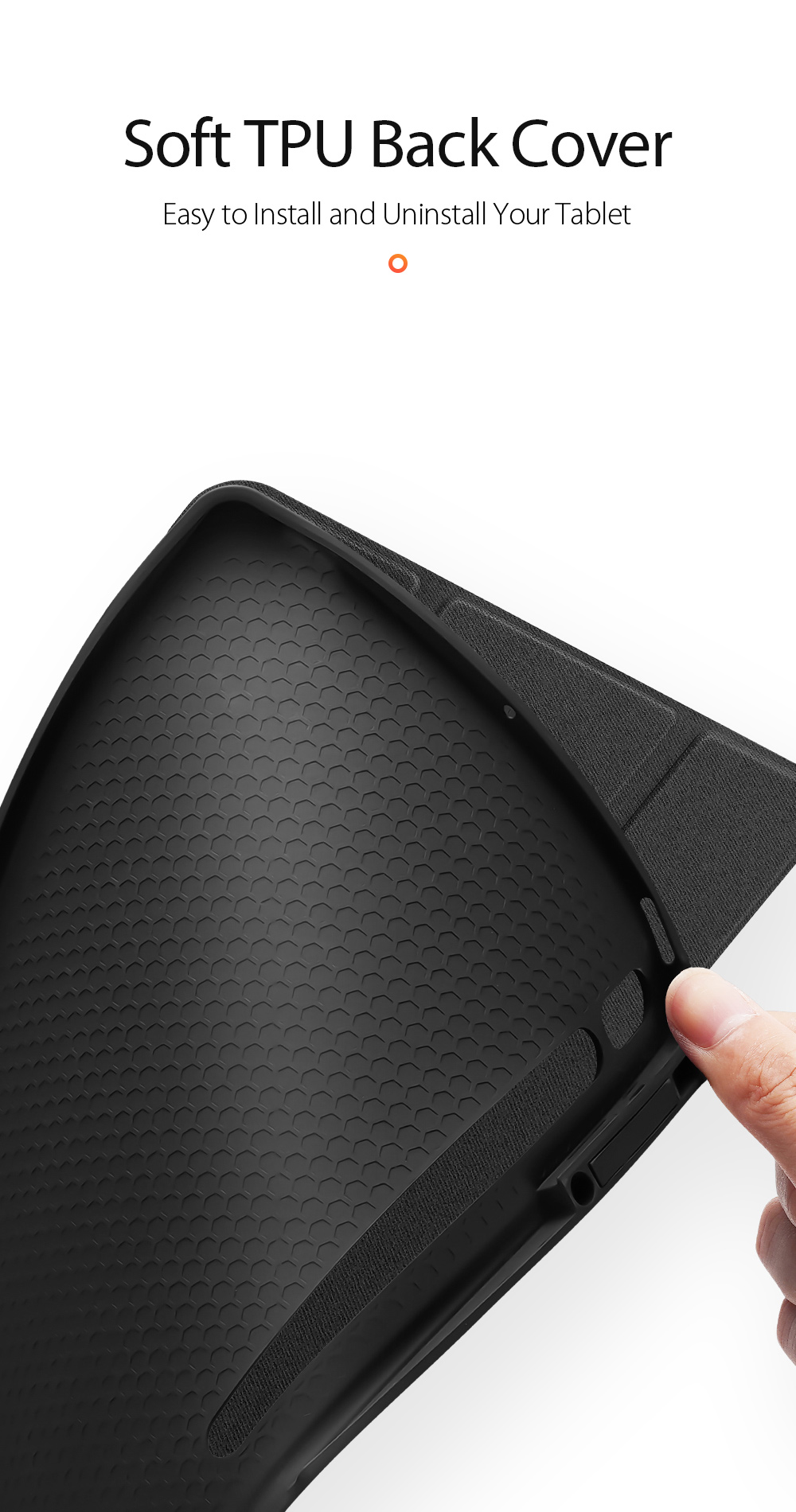 Dux Ducis Domo-serie Tri-fold Stand Leder Smart Hülle Mit Stifthalter Und Stiftständer Für Samsung Galaxy Tab S7 Plus/S7 fe - Schwarz