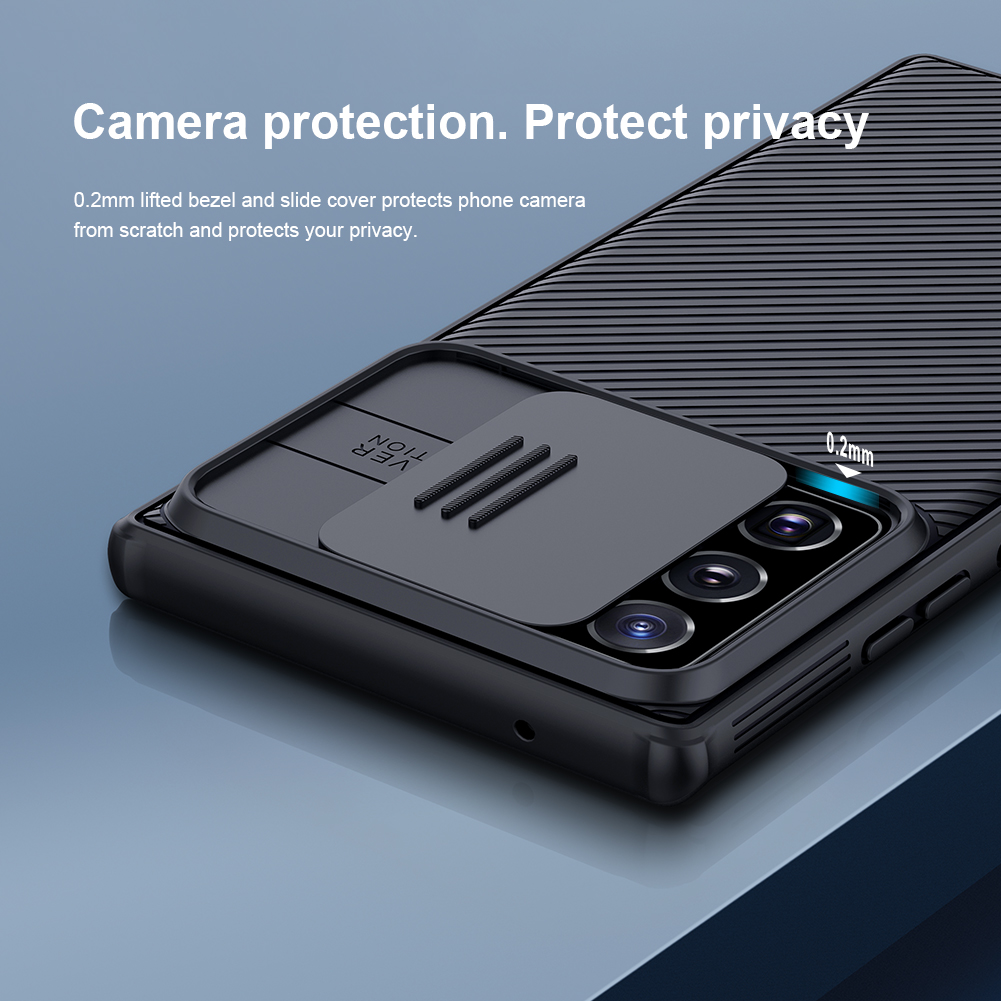 Nillkin Camshield Pro Case Для Samsung Galaxy Note20 Ultra / Note20 Ultra 5G Phone Cover PC + TPU COOLL COOLL