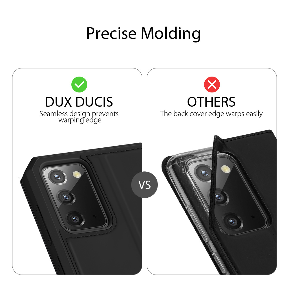 DUX DUCIS Skin X Auto-absorbed Leather Cover for Samsung Galaxy Note 20/Note 20 5G - Black-19