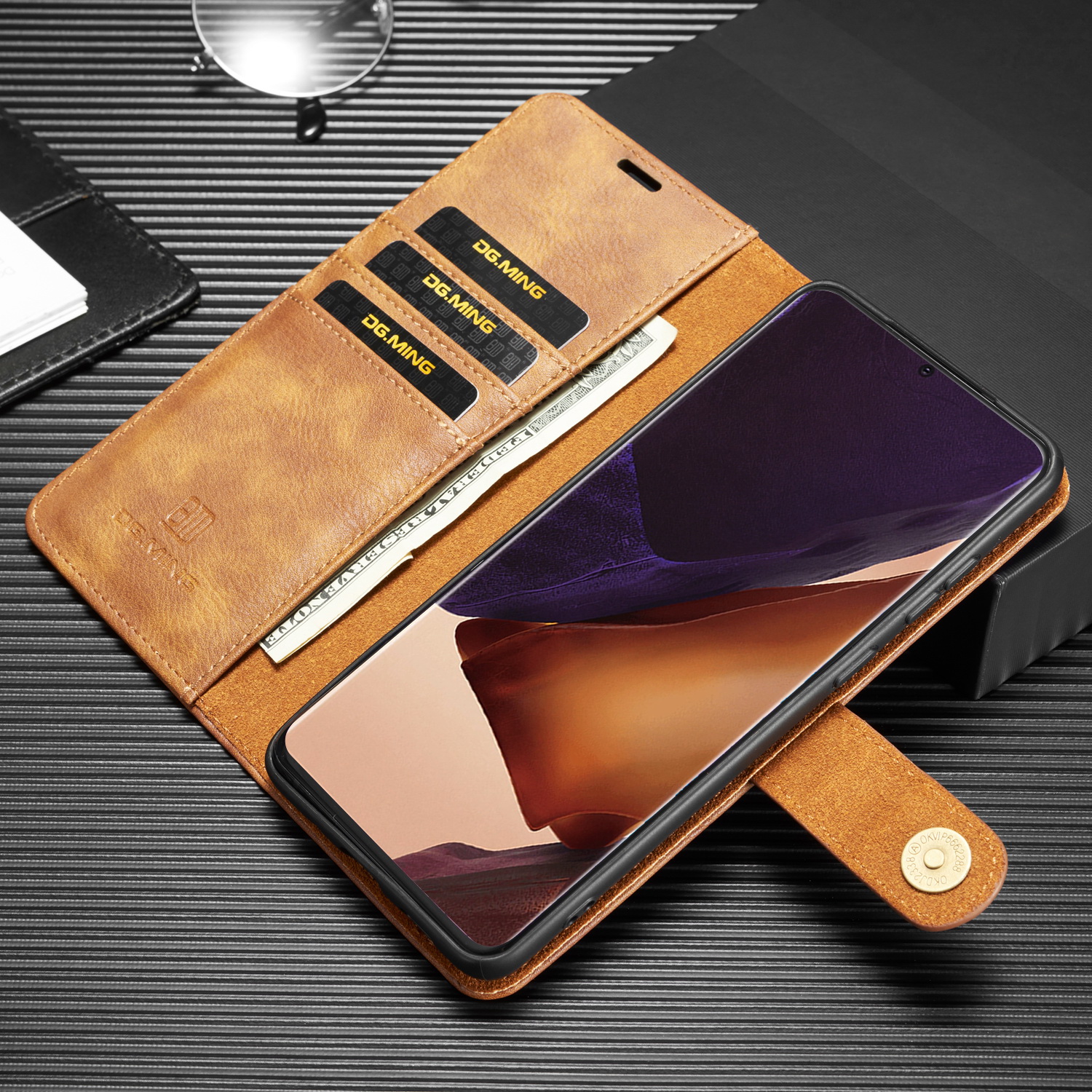 Dg. Copertina Posteriore PC 2 in 1 Staccabile Ming Per Samsung Galaxy Note20/Note20 5G - Nero