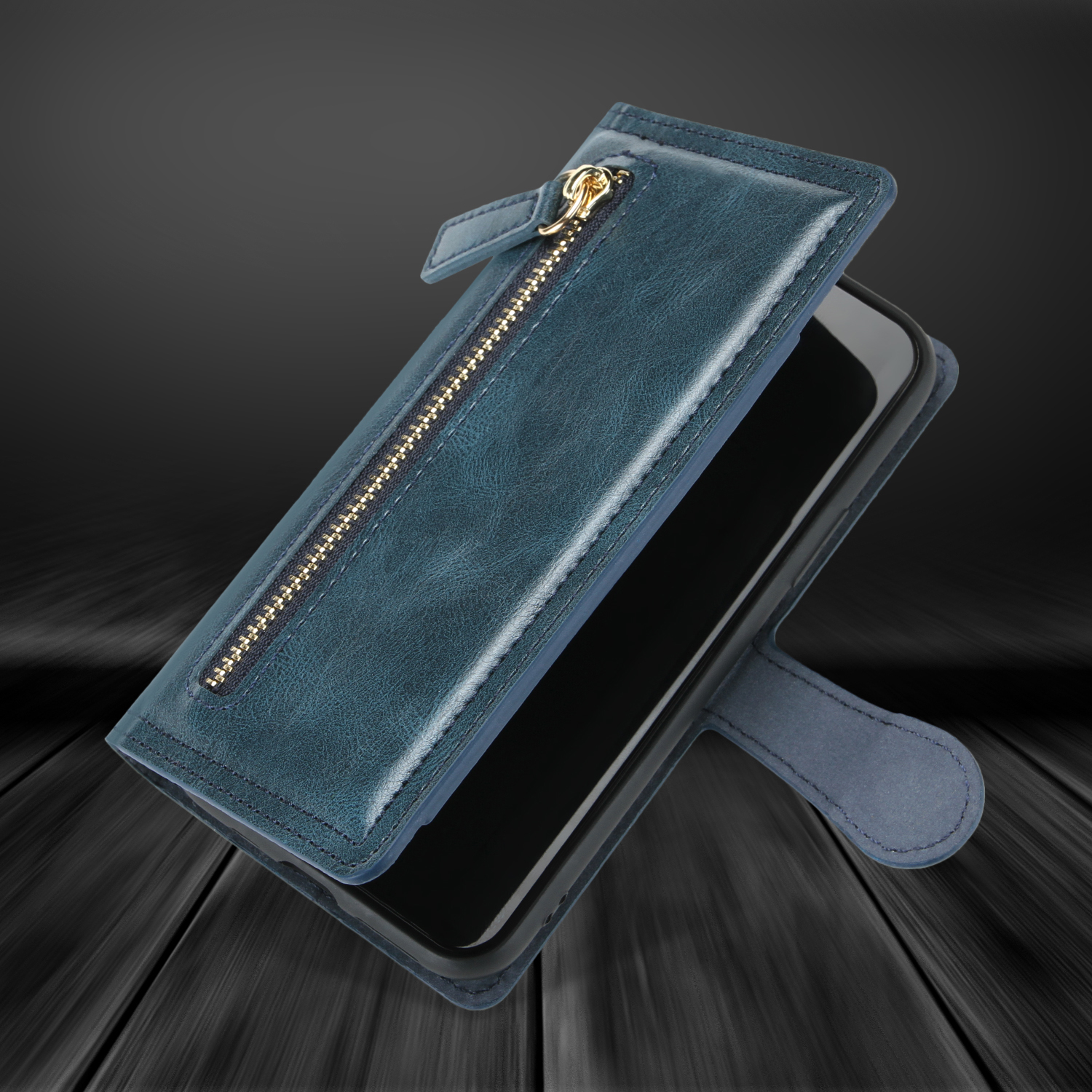 Zipper Pocket Wallet Leather Stand Case for Samsung Galaxy A51 SM-A515 - Orange-13