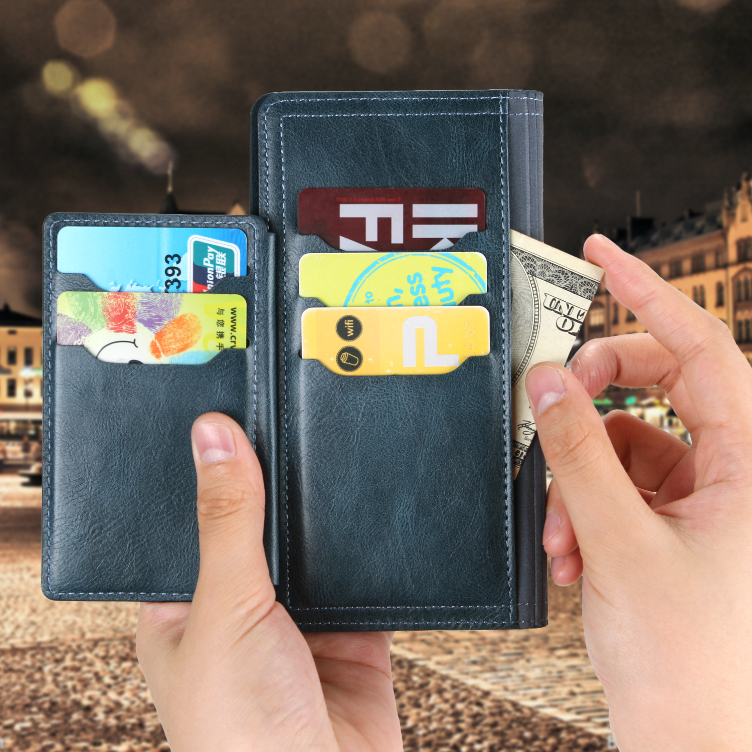 Zipper Pocket Wallet Leather Stand Case for Samsung Galaxy A51 SM-A515 - Orange-6