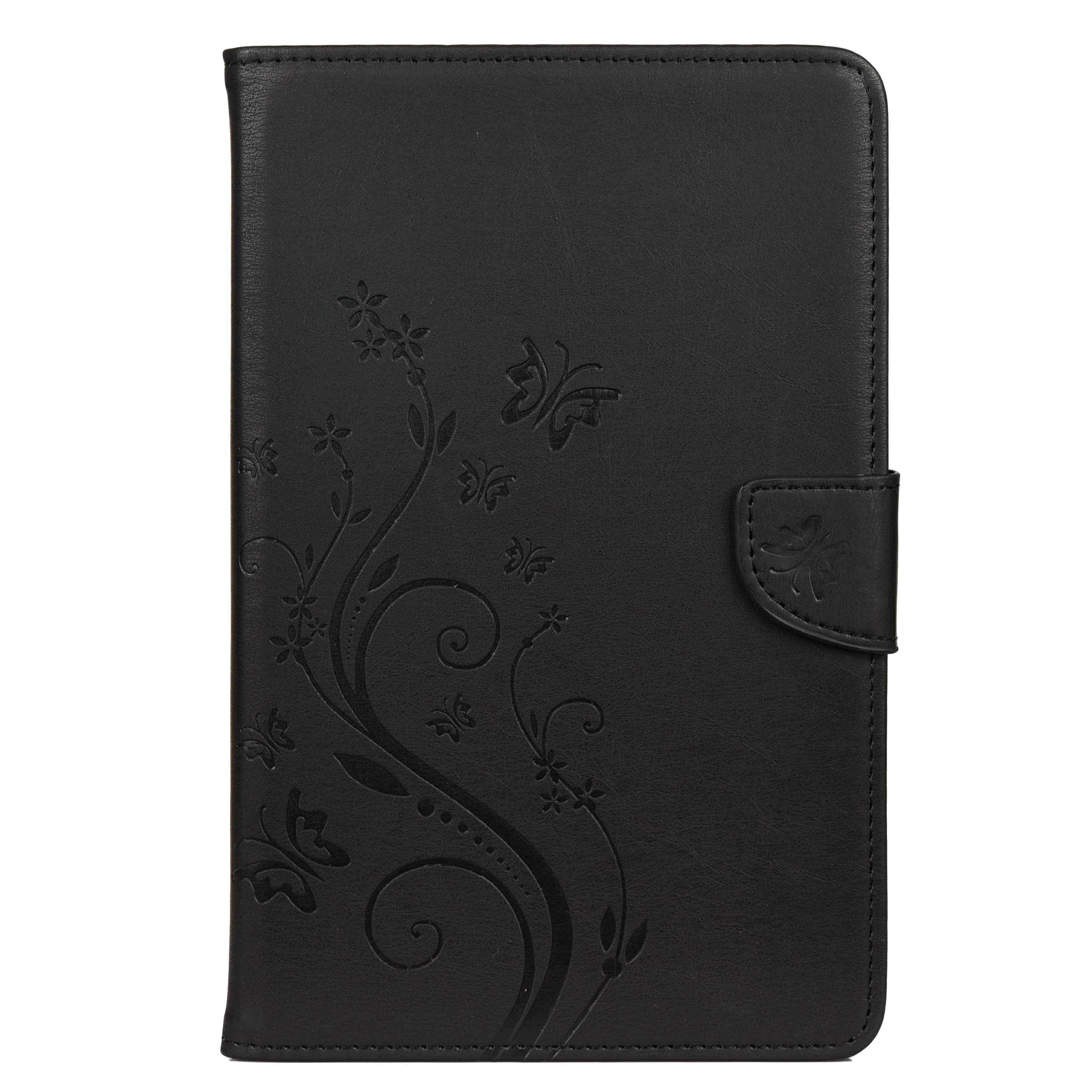 Butterfly Flowers Imprinted Leather Tablet Shell for Samsung Galaxy Tab A 8.4 (2020) - Black-2