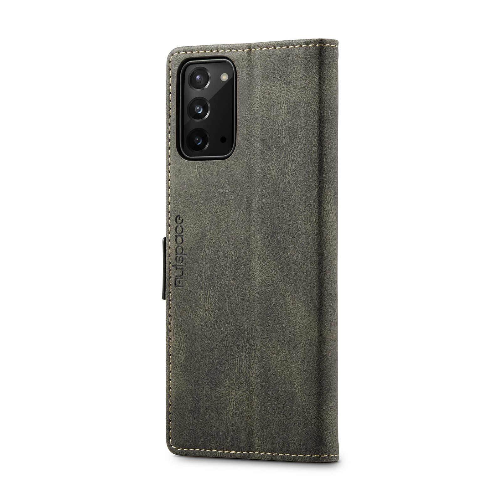 AUTSPACE A01 Series RFID Blocking Retro Matte Leather Stand Case Wallet for Samsung Galaxy Note 20 5G / Galaxy Note 20 - Coffee-7