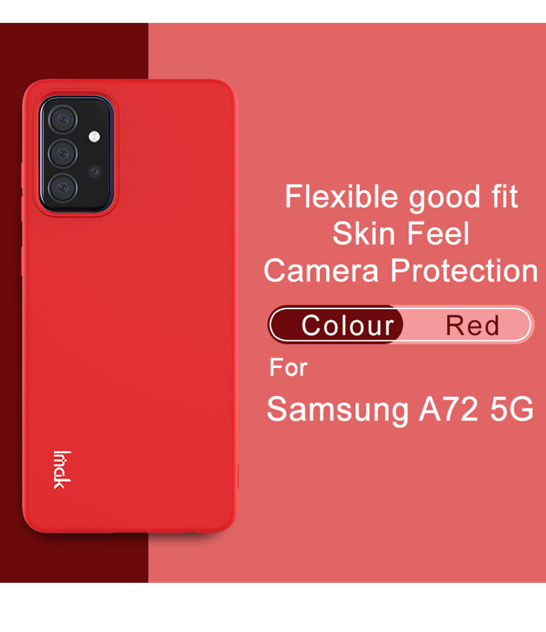 IMAK UC-2 Серии Skin-feel Мягкий Телефон TPU Для Samsung Galaxy A72 5G - Черный