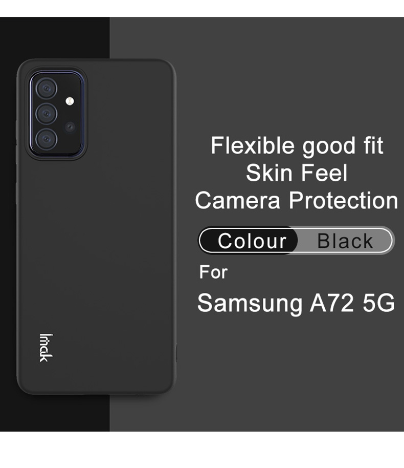 IMAK UC-2 Серии Skin-feel Мягкий Телефон TPU Для Samsung Galaxy A72 5G - Черный