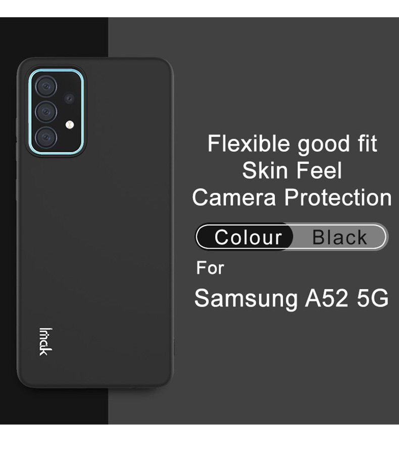 IMAK UC-2 Série Skin-feel Soft TPU Téléphone de Protection Pour Samsung Galaxy A52 4g / 5G / A52s 5G - le Noir